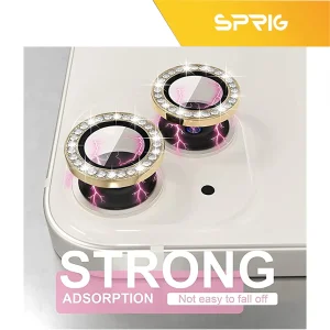 محافظ لنز دوربین اسپریگ مدل Ring metal Diamond مناسب برای گوشی موبایل اپل Iphone 11