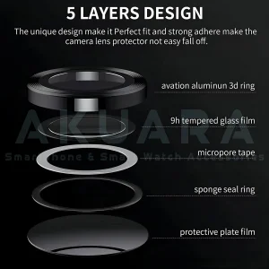 محافظ لنز دوربین رینگی آکوآرا مدل Ring STL مناسب برای گوشی موبایل شیائومی Redmi 13C