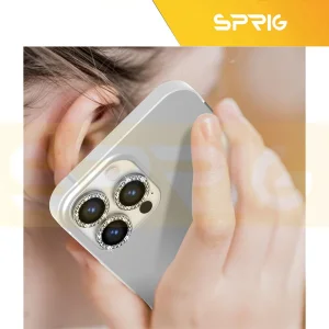 محافظ لنز دوربین اسپریگ مدل Ring Metal Shine مناسب برای گوشی موبایل اپل Iphone 15 Pro/15 Pro Max