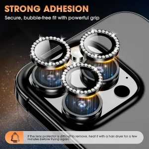 محافظ لنز دوربین فلزی ام‌گلس مدل RNG Diamond MG مناسب برای گوشی موبایل اپل iPhone 15 Pro Max
