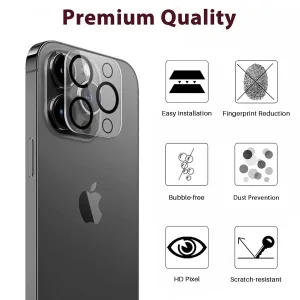 محافظ لنز دوربین زیرو مدل Glass 3D ZR مناسب برای گوشی موبایل اپل Iphone 13 Pro / 13 Pro Max