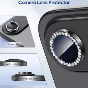 محافظ لنز دوربین فلزی ام‌گلس مدل RNG Diamond MG مناسب برای گوشی موبایل اپل iPhone 17 Air