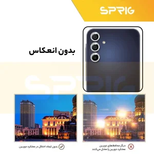 محافظ لنز دوربین اسپریگ مدل Ring Metal Diamond مناسب برای گوشی موبایل سامسونگ Galaxy F54
