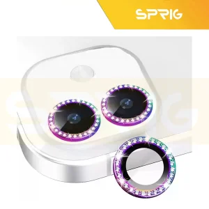 محافظ لنز دوربین اسپریگ مدل Ring Metal Shine مناسب برای گوشی موبایل اپل Iphone 11