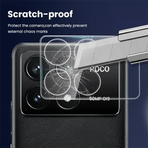 محافظ لنز دوربین بادیگارد مدل 3D GL مناسب برای گوشی موبایل شیائومی Poco F6 Pro