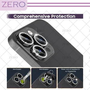 محافظ لنز دوربین زیرو مدل Ring-Diamond مناسب برای گوشی موبایل اپل Iphone 11 Pro / 11 Pro Max