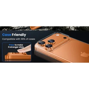 محافظ لنز دوربین شیشه‌ای اسلیکتو مدل Pro Plus مناسب برای گوشی موبایل اپل iPhone 17 Pro Max