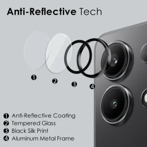 محافظ لنز دوربین رینگی ام‌گلس مدل Ring Protector مناسب برای گوشی موبایل شیائومی Redmi Note 13 4G