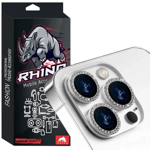 محافظ لنز دوربین راینو مدل Diamond Ring مناسب برای گوشی موبایل اپل IPhone 15 Pro / IPhone 15 Pro Max
