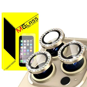 محافظ لنز دوربین ام‌گلس مدل Ring-Diamond مناسب برای گوشی موبایل اپل Iphone 11 Pro / 11 Pro Max