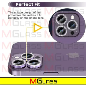 محافظ لنز دوربین ام‌گلس مدل Ring-Diamond مناسب برای گوشی موبایل اپل Iphone 11 Pro / 11 Pro Max