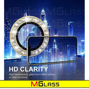محافظ لنز دوربین ام‌گلس مدل Ring-Diamond مناسب برای گوشی موبایل اپل Iphone 11 Pro / 11 Pro Max