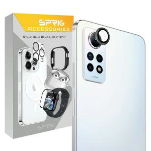 محافظ لنز دوربین اسپریگ مدل Ring Metal مناسب برای گوشی موبایل شیائومی Redmi Note 12 Pro 4G
