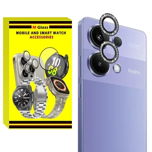 محافظ لنز دوربین رینگی ام‌گلس مدل Ring-Diamond-MG مناسب برای گوشی موبایل شیائومی Redmi Note 13 Pro 4G