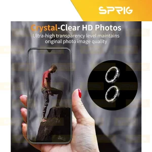 محافظ لنز دوربین اسپریگ مدل Ring Metal Diamond مناسب برای گوشی موبایل سامسونگ Galaxy S24 Fe