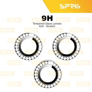 محافظ لنز دوربین اسپریگ مدل Ring Metal Diamond مناسب برای گوشی موبایل سامسونگ Galaxy S24 Fe