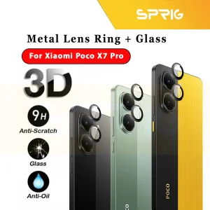 محافظ لنز دوربین رینگی اسپریگ مدل Ring Metal مناسب برای گوشی موبایل شیائومی Poco X7 Pro
