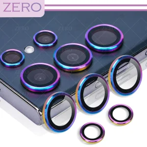 محافظ لنز دوربین زیرو مدل Colorful Ring ZR مناسب برای گوشی موبایل سامسونگ Galaxy S22 Ultra