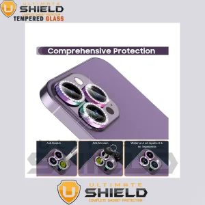 محافظ لنز دوربین آلتیمیت شیلد مدل Metal-Diamond مناسب برای گوشی موبایل اپل Iphone 12