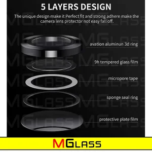 محافظ لنز دوربین ام‌گلس مدل Ring-Metal-MG مناسب برای گوشی موبایل شیائومی Redmi 13C