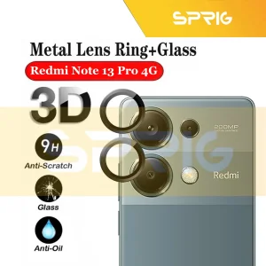 محافظ لنز دوربین اسپریگ مدل Ring Metal مناسب برای گوشی موبایل شیائومی Redmi Note 13 Pro 4G