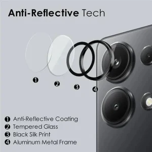 محافظ لنز دوربین کروکودیل مدل رینگی مناسب برای گوشی موبایل شیائومی Redmi Note 13 4G