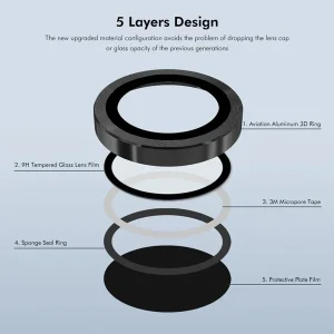 محافظ لنز دوربین فلزی ام‌گلس مدل RNG MTL MG مناسب برای گوشی موبایل شیائومی Redmi 13 4G