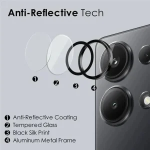 محافظ لنز دوربین کروکودیل مدل C-R مناسب برای گوشی موبایل شیائومی Poco X6 Pro