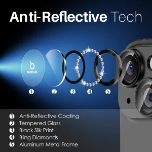 محافظ لنز دوربین راینو مدل Diamond Ring مناسب برای گوشی موبایل اپل IPhone 14