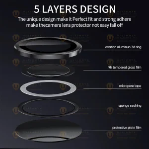 محافظ لنز دوربین آلتیمیت شیلد مدل Ring Metal UL مناسب برای گوشی موبایل شیائومی Note 14 Pro
