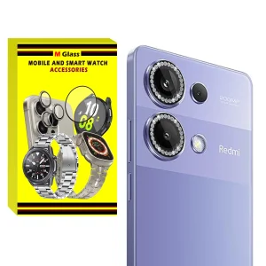 محافظ لنز دوربین رینگی ام‌گلس مدل Diamond Protector مناسب برای گوشی موبایل شیائومی Redmi Note 13 Pro 4G
