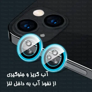 محافظ لنز دوربین شیشه‌ای  گلس استار مدل SHLZG مناسب برای گوشی موبایل اپل iPhone 16 Pro