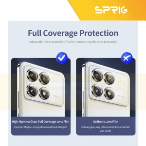 محافظ لنز دوربین اسپریگ مدل Ring Metal مناسب برای گوشی موبایل شیائومی Poco X6 Pro