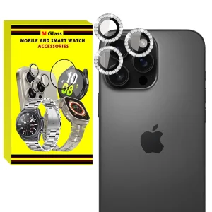 محافظ لنز دوربین فلزی ام‌گلس مدل RNG Diamond MG مناسب برای گوشی موبایل اپل iPhone 13 Pro Max