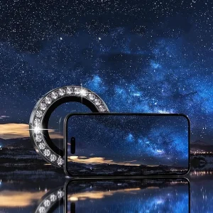 محافظ لنز دوربین ال کا جی مدل نگین دار مناسب برای گوشی موبایل اپل iPhone 15 Pro Max