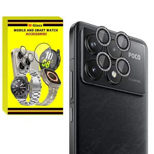 محافظ لنز دوربین رینگی ام‌گلس مدل Diamond Protector مناسب برای گوشی موبایل شیائومی Poco F6 Pro