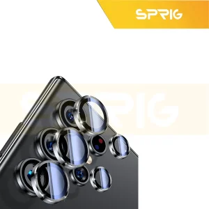 محافظ لنز دوربین رینگی اسپریگ مدل Ring Metal مناسب برای گوشی موبایل سامسونگ Galaxy S22 Ultra