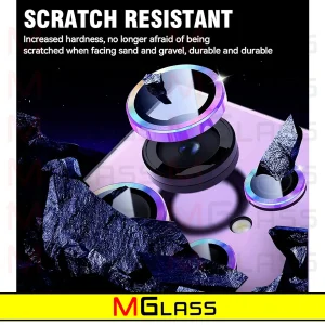 محافظ لنز دوربین ام‌گلس مدل Colorful Ring MG مناسب برای گوشی موبایل سامسونگ Galaxy S23 Ultra