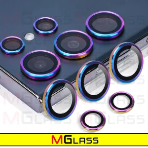محافظ لنز دوربین ام‌گلس مدل Colorful Ring MG مناسب برای گوشی موبایل سامسونگ Galaxy S23 Ultra