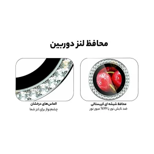 محافظ لنز دوربین رینگی آلتیمیت شیلد مدل Ring-Diamond-UL مناسب برای گوشی موبایل شیائومی Redmi Note 13 Pro 4G