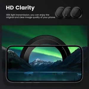 محافظ لنز دوربین ام‌گلس مدل Ring Metal MG مناسب برای گوشی موبایل اپل iPhone 16 / 16 Plus