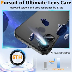 محافظ لنز دوربین ام‌گلس مدل Ring Metal MG مناسب برای گوشی موبایل اپل iPhone 16 / 16 Plus