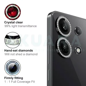 محافظ لنز دوربین رینگی آکوآرا مدل Ring Diamond STL مناسب برای گوشی موبایل شیائومی Redmi Note 13 4G