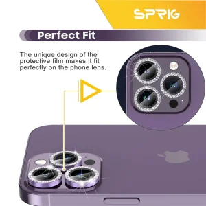 محافظ لنز دوربین اسپریگ مدل Ring metal Diamond مناسب برای گوشی موبایل اپل Iphone 13 Pro / 13 Pro max