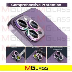 محافظ لنز دوربین ام‌گلس مدل Ring-Diamond مناسب برای گوشی موبایل اپل Iphone 11