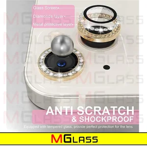 محافظ لنز دوربین ام‌گلس مدل Ring-Diamond مناسب برای گوشی موبایل اپل Iphone 11