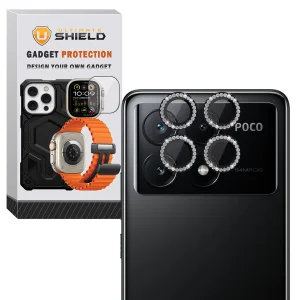 محافظ لنز دوربین رینگی آلتیمیت شیلد مدل Ring-Diamond-UL مناسب برای گوشی موبایل شیائومی Poco X6 Pro