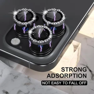 محافظ لنز دوربین ال کا جی مدل نگین دار مناسب برای گوشی موبایل اپل iPhone 16 Pro