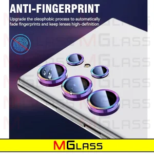 محافظ لنز دوربین ام‌گلس مدل Colorful Ring MG مناسب برای گوشی موبایل سامسونگ Galaxy S22 Ultra