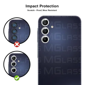 محافظ لنز دوربین رینگی ام‌گلس مدل Ring-Diamond-MG مناسب برای گوشی موبایل سامسونگ Galaxy A55